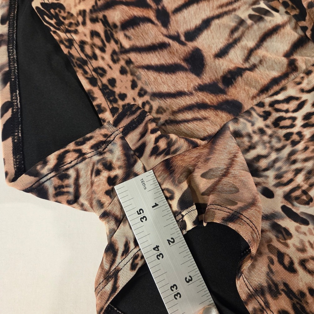 Fashion Nova Women's Leopard Print Tie Halter Romper Size M Y2k Style - Picture 10 of 11